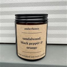 Sandalwood, Black Pepper &amp; Orange Candle