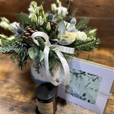 Christmas Hatbox, Candle and Card